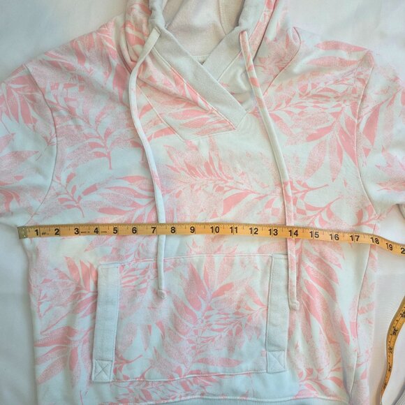 Columbia Women's Hoodie Sweatshirt Pink and White Floral Pattern Size Small - Picture 8 of 10